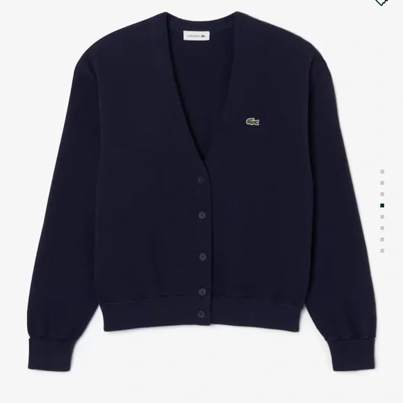 Lacoste Navy Wool Cardigan - Picture 5 of 11